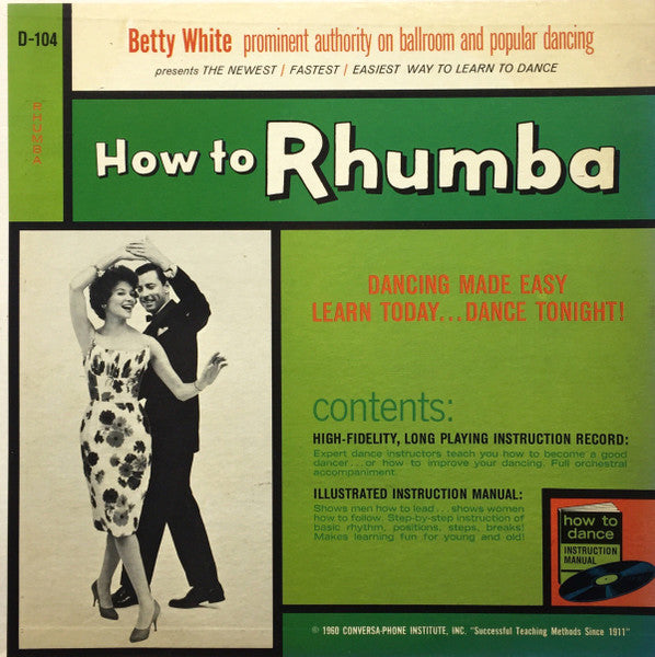 Betty White (2) : How To Rhumba (LP, Mono)