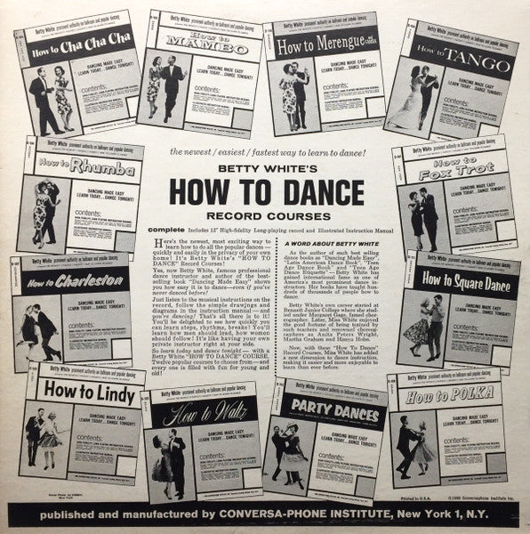 Betty White (2) : How To Rhumba (LP, Mono)