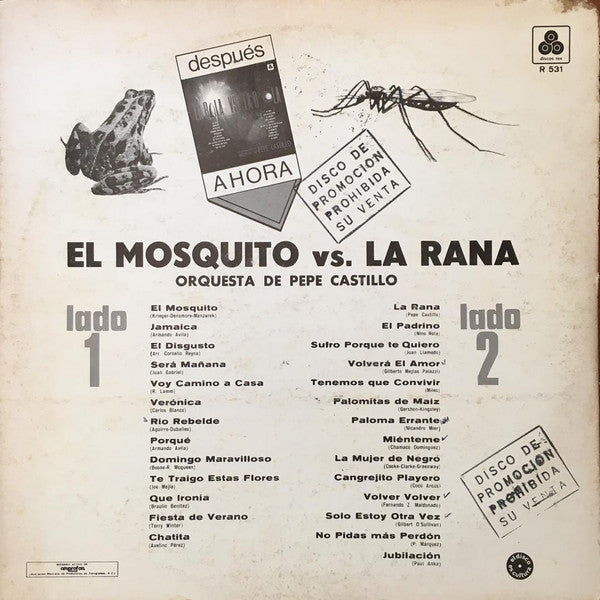Orquesta De Pepe Castillo* : El Mosquito Vs. La Rana (LP, Album)