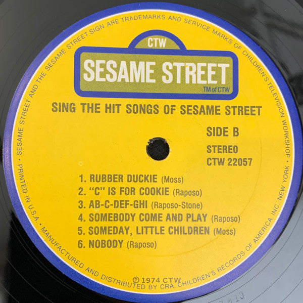 Sesame Street : Sing The Hit Songs Of Sesame Street (LP, Comp, Pit)