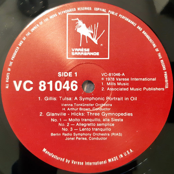 Don Gillis, Peggy Glanville-Hicks, Dane Rudhyar, John Freeman (14) : Gillis • Tulsa, A Symphonic Portrait / Glanville-Hicks • Three Gymnopedies / Rudhyar • Sinfonietta / Freeman • String Quartet (LP, Mono)