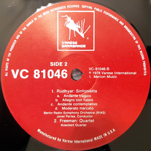 Don Gillis, Peggy Glanville-Hicks, Dane Rudhyar, John Freeman (14) : Gillis • Tulsa, A Symphonic Portrait / Glanville-Hicks • Three Gymnopedies / Rudhyar • Sinfonietta / Freeman • String Quartet (LP, Mono)