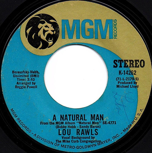 Lou Rawls : A Natural Man / You Can't Hold On (7", Single, Styrene, Mon)