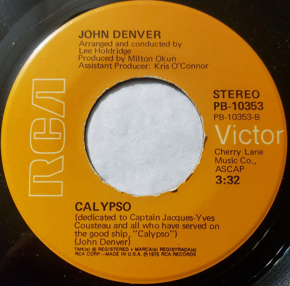 John Denver : I'm Sorry / Calypso (7", Hol)