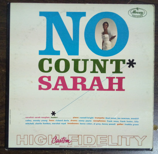 Sarah Vaughan : No Count Sarah (LP, Album, Mono)