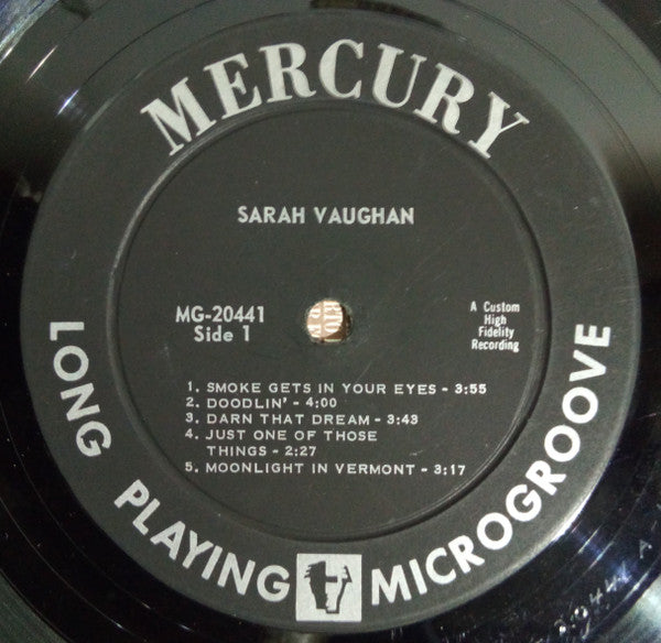 Sarah Vaughan : No Count Sarah (LP, Album, Mono)