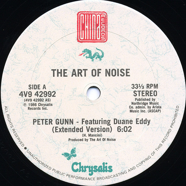 The Art Of Noise Featuring Duane Eddy : Peter Gunn (Extended Version) (12", Single)