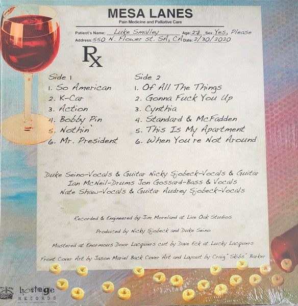 Mesa Lanes : Red Wine And Yellow Pills (LP, Album, Ltd, Red)