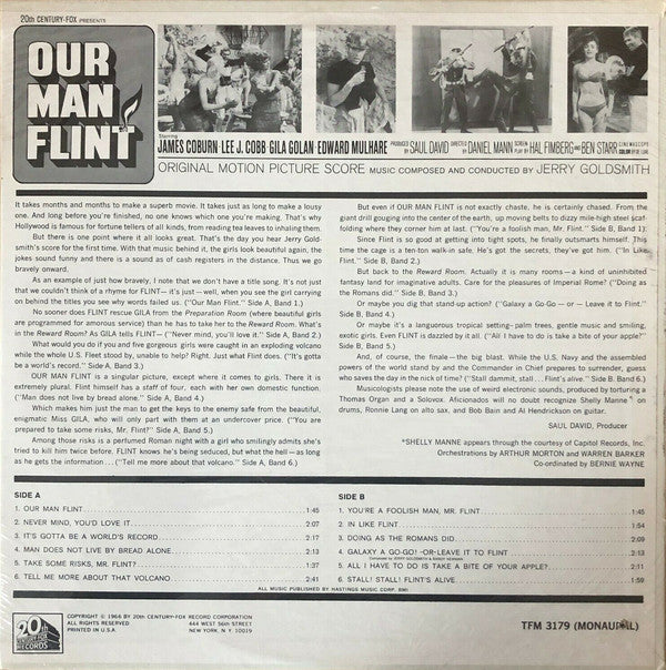 Jerry Goldsmith : Our Man Flint (Original Motion Picture Score) (LP, Album, Mono)