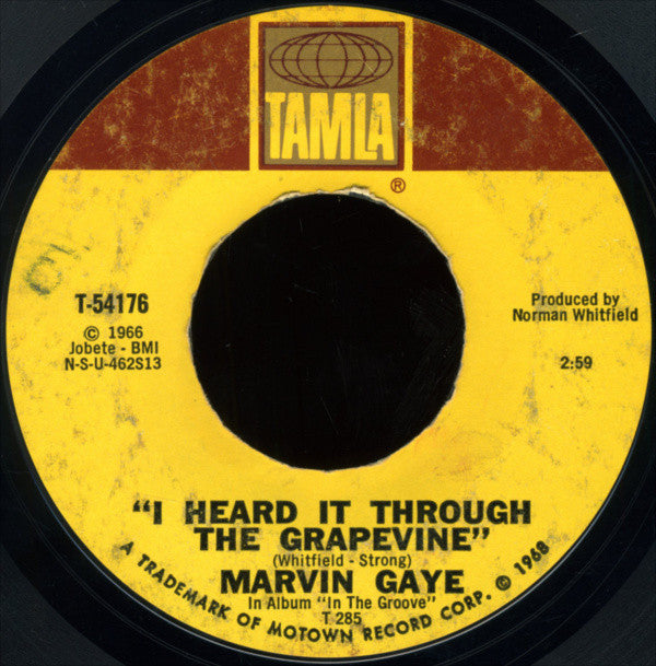 Marvin Gaye : I Heard It Through The Grapevine (7", Styrene)