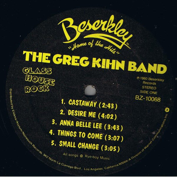 Greg Kihn Band : Glass House Rock (LP, Album, All)