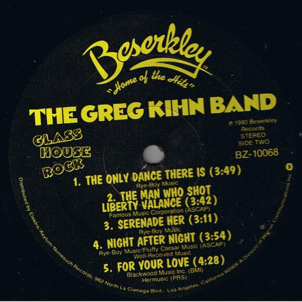 Greg Kihn Band : Glass House Rock (LP, Album, All)