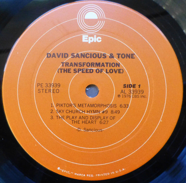 David Sancious And Tone : Transformation (The Speed Of Love) (LP, Album)
