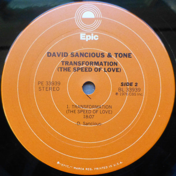 David Sancious And Tone : Transformation (The Speed Of Love) (LP, Album)