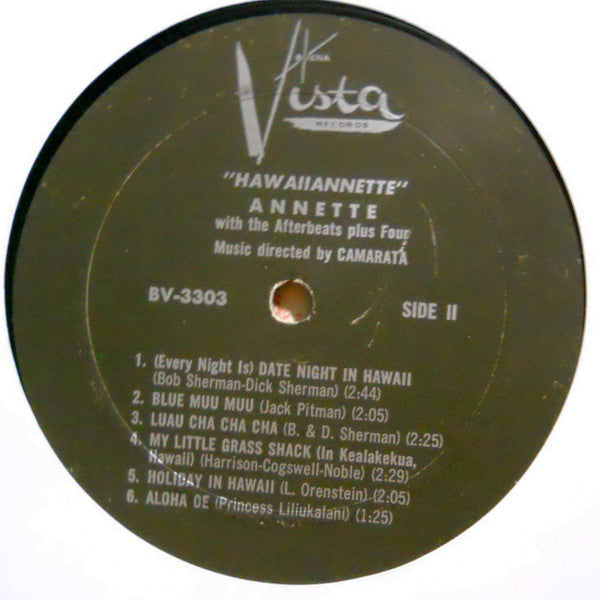 Annette (7) : Hawaiiannette - Annette Sings Songs Of Hawaii (LP, Album, Mono)