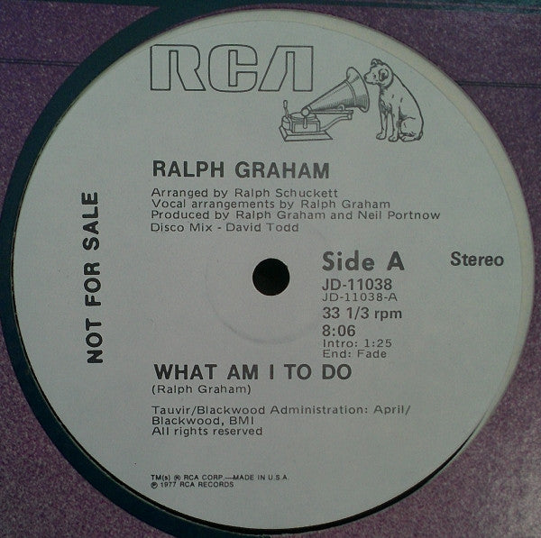 Ralph Graham : What Am I To Do (12", Promo)