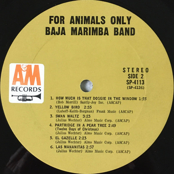 Baja Marimba Band : For Animals Only (LP, Album, Ter)