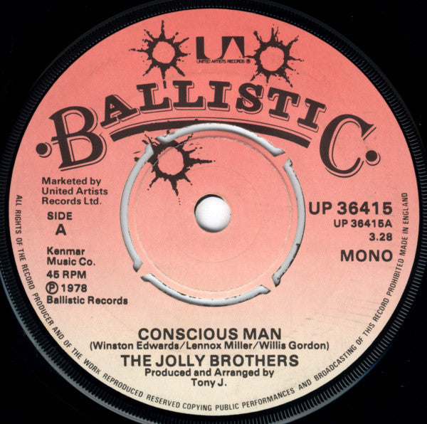 The Jolly Brothers : Conscious Man (7", Single, Mono)