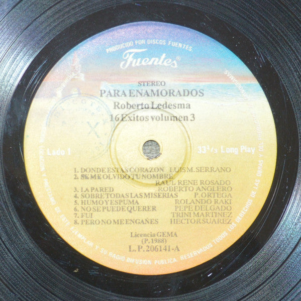 Roberto Ledesma : Para Enamorados Vol. 3 (LP, Album)