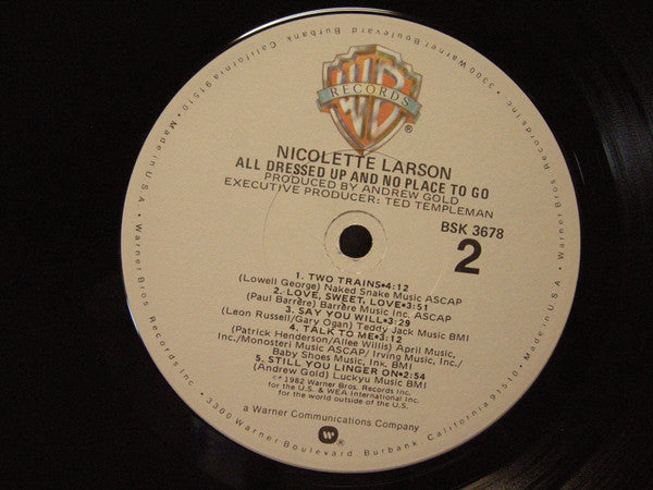 Nicolette Larson : All Dressed Up & No Place To Go (LP, Album, Win)