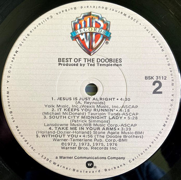 The Doobie Brothers : Best Of The Doobies (LP, Comp, RE, Win)