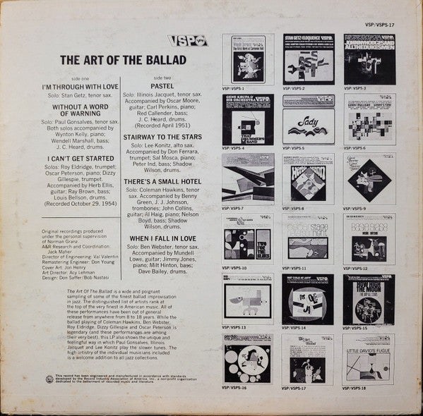 Various : The Art Of The Ballad (LP, Comp, Mono)