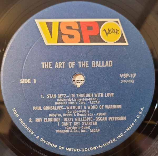 Various : The Art Of The Ballad (LP, Comp, Mono)
