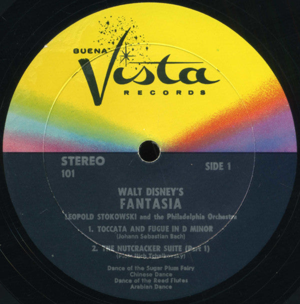 Leopold Stokowski With The Philadelphia Orchestra : Walt Disney's Fantasia (3xLP, Album, RE, RP, Gat)