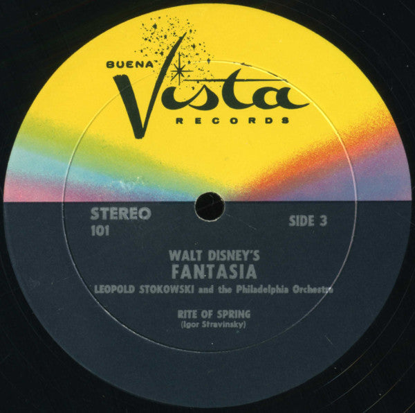 Leopold Stokowski With The Philadelphia Orchestra : Walt Disney's Fantasia (3xLP, Album, RE, RP, Gat)