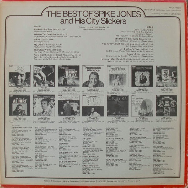 Spike Jones : The Best Of Spike Jones (LP, Comp, RE, Ind)