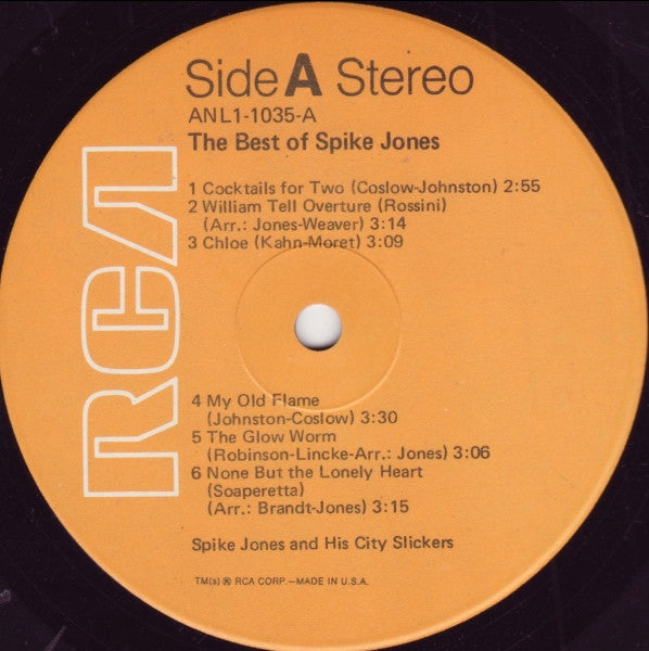 Spike Jones : The Best Of Spike Jones (LP, Comp, RE, Ind)