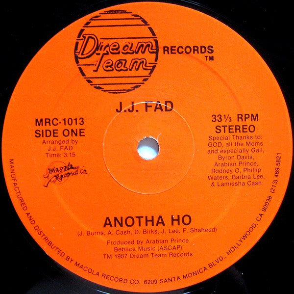 J.J. Fad : Anotha Ho (12")