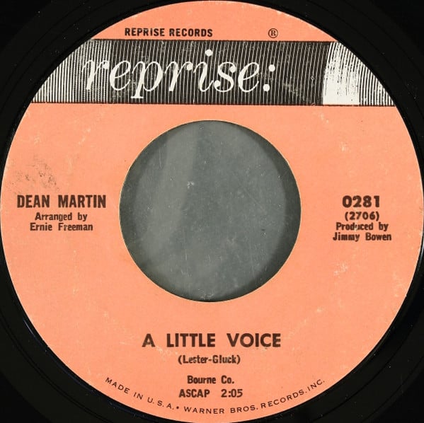 Dean Martin : Everybody Loves Somebody / A Little Voice (7", Single, Styrene, Pit)