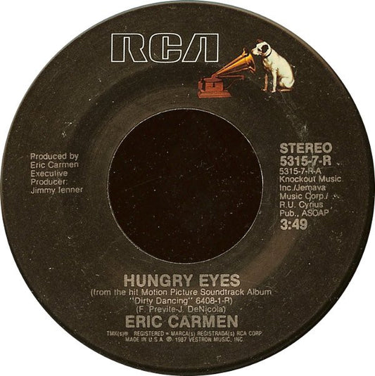 Eric Carmen / Tom Johnston : Hungry Eyes / Where Are You Tonight (7")