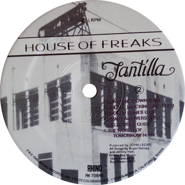 House Of Freaks : Tantilla (LP, Album, Spe)