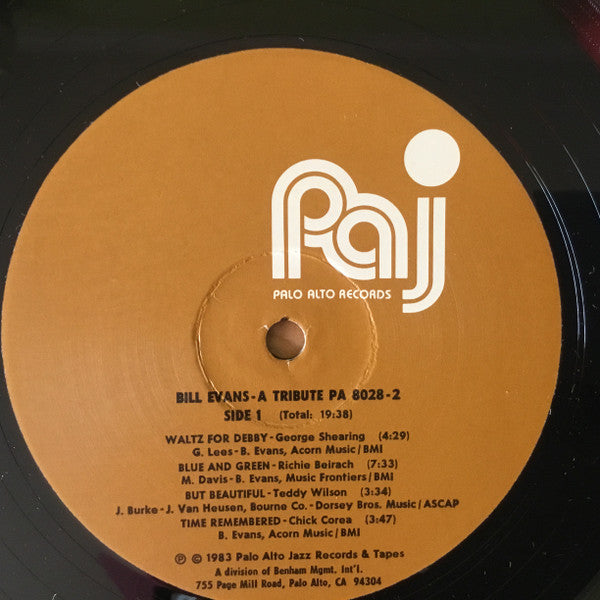 Various : Bill Evans ~ A Tribute (2xLP, Album, Lam)