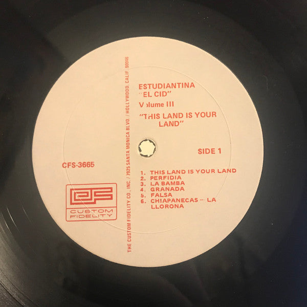 Estudiantina "El Cid" : Volume III "This Land Is Your Land" (LP)
