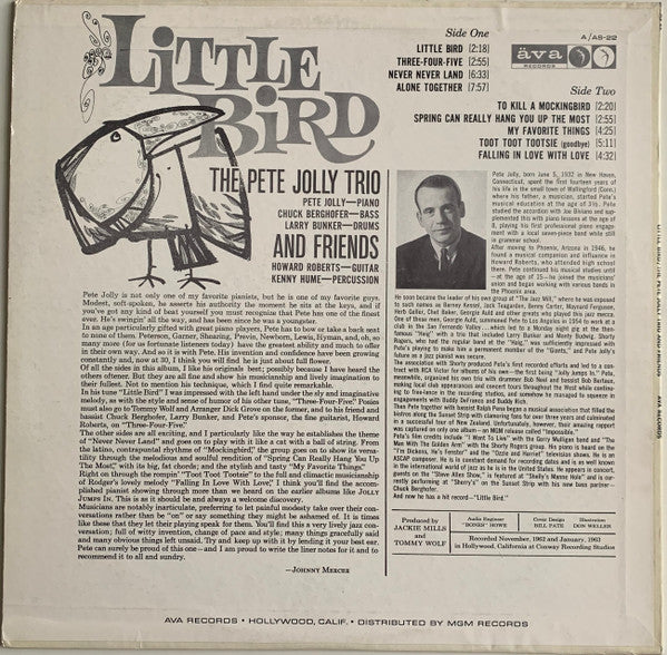 The Pete Jolly Trio And Friends* : Little Bird (LP, Album)