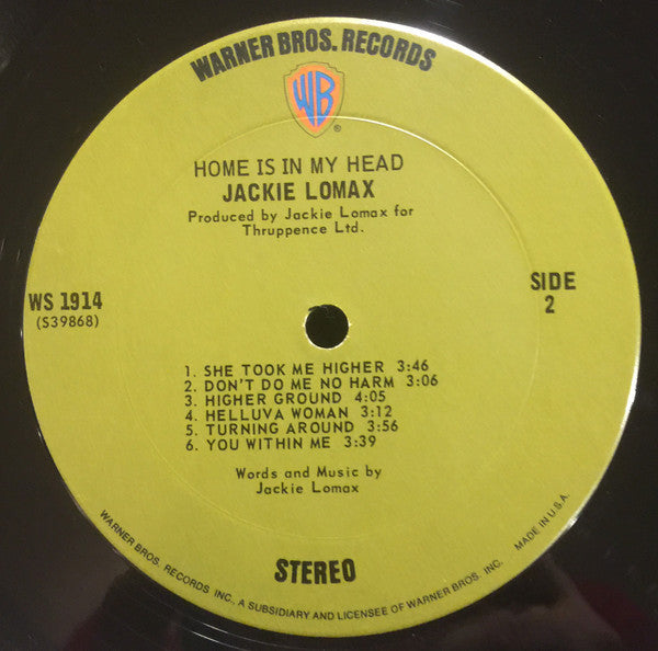 Jackie Lomax : Home Is In My Head (LP, Album, San)