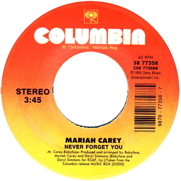 Mariah Carey : Without You (7", Single)