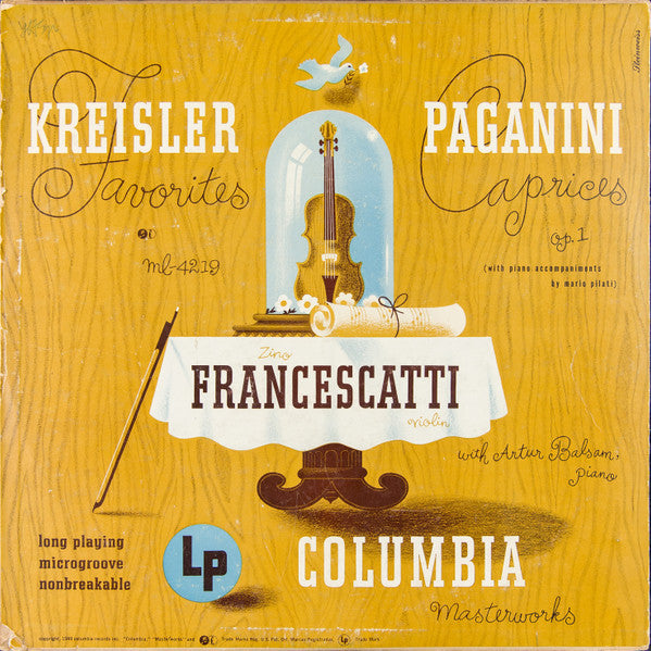 Fritz Kreisler, Niccolò Paganini, Zino Francescatti With Arthur Balsam : Kreisler Favorites, Paganini Caprices  (LP, Album, Mono)