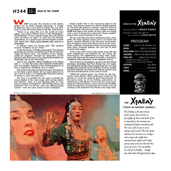 Yma Sumac : Voice Of The Xtabay (10", Album, Mono)