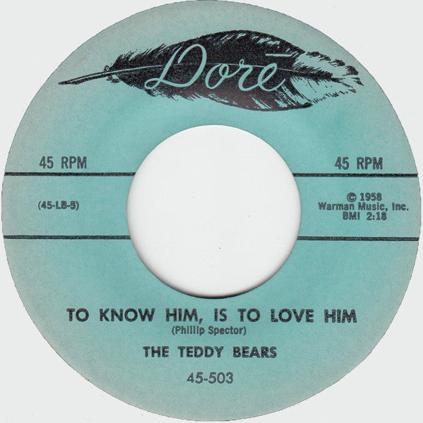 The Teddy Bears : To Know Him, Is To Love Him (7", Single, Mon)