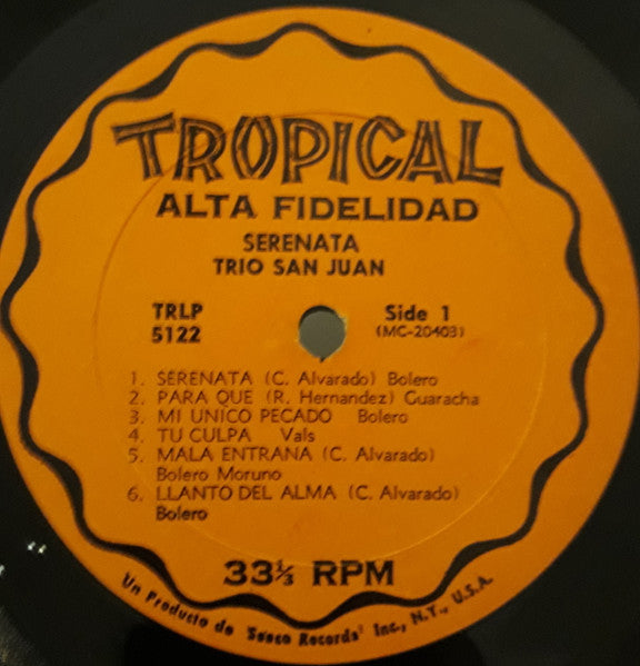 Trio San Juan : Serenata (LP, Album)