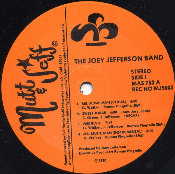 The Joey Jefferson Band* : Crenshaw Boulevard (LP)