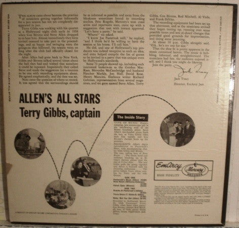 Allen's All Stars, Terry Gibbs, Steve Allen (3), Gus Bivona : Terry Gibbs, Captain (LP, Album, Mono)