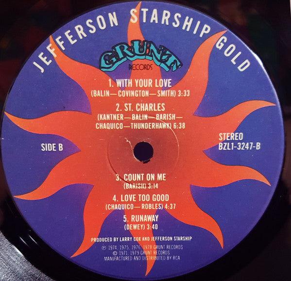 Jefferson Starship : Gold (LP, Comp, Gat)