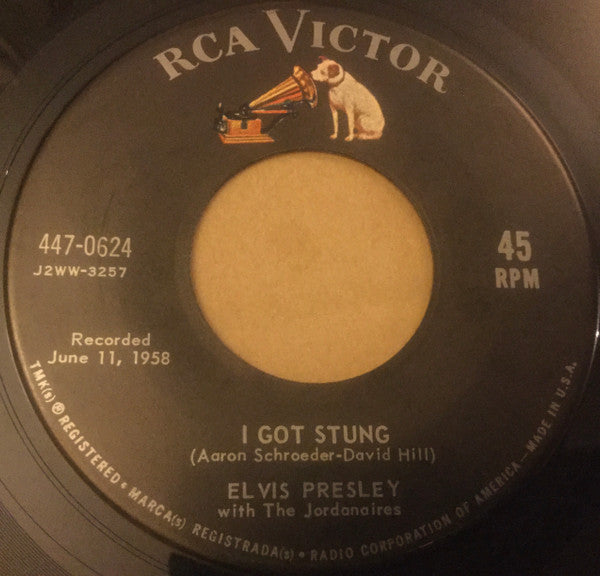 Elvis Presley : One Night (7", Single, RE, Ind)