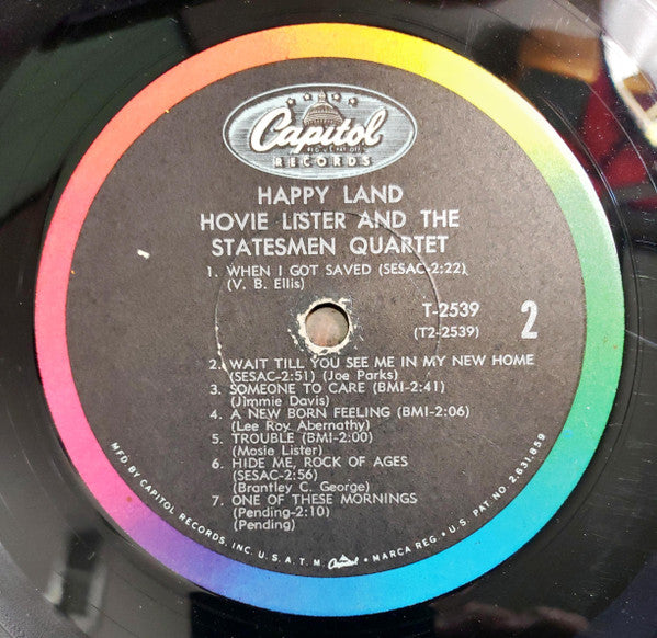The Statesmen Quartet : Happy Land (LP, Comp, Mono)