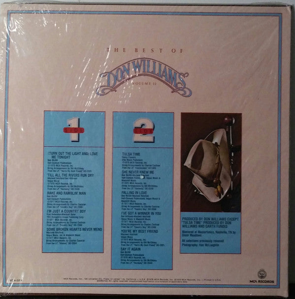 Don Williams (2) : The Best Of Don Williams, Volume II (LP, Comp)